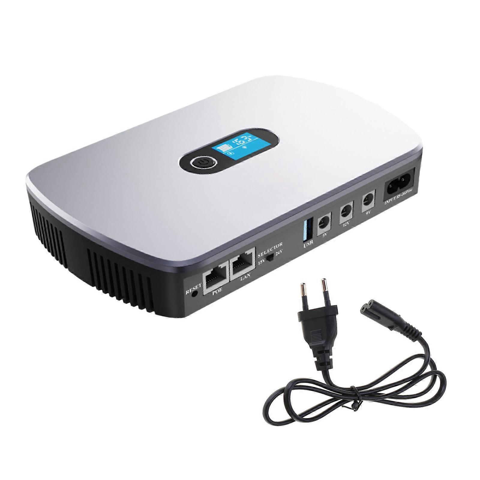 UPS Power Sources UPS Uninterruptible Power Supply USB/DC1/POE Output for Reliability Modem/Routers LCD Display Multicolor