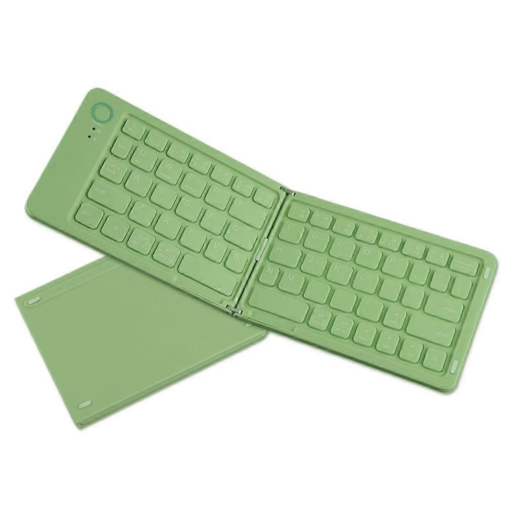 Portable Foldable Bluetooth-Compatible Keyboard Wireless Keyboard (Green)