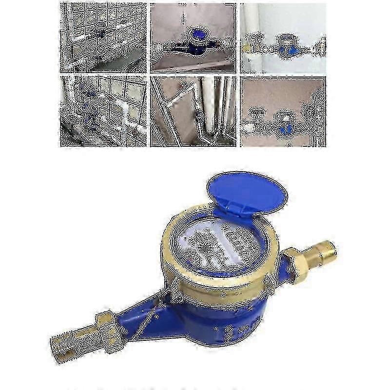 w Cold Water Meter 20mm Water Flow Meter With Fittings Garden Home Usage Edition