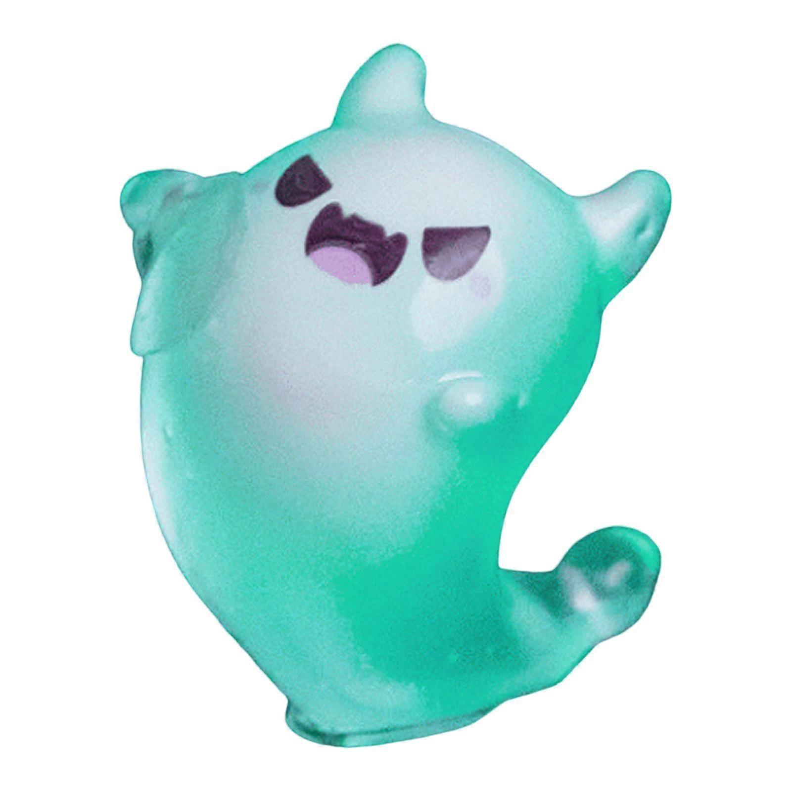 Halloween Mini Ghost Figures with Box Miniature Glow-in-The-Dark Ghost Figurine Luminous Tiny Ghost Toy for Home Party Decor