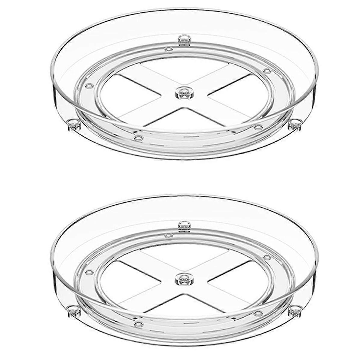 2-Pack Turntable Organizer for Cabinets, Refrigerators, and Pantries