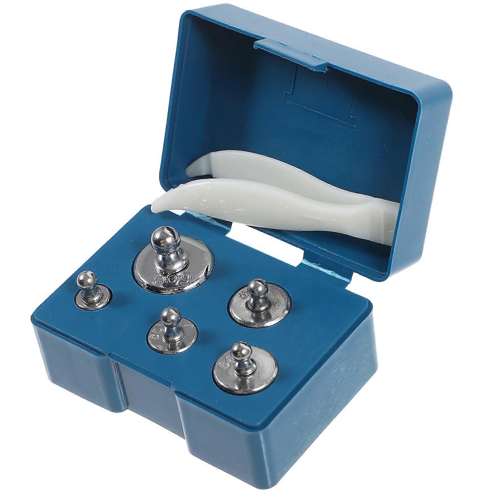1 Set Balance Scale Calibration Weight Precision Weights Grams Metal Calibration Weights with Plastic Tweezer