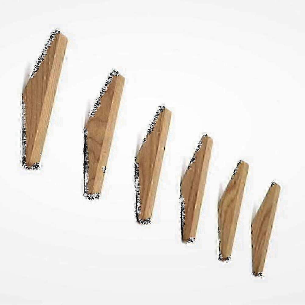 2025 6 Pieces Vintage Wooden Hooks Wooden Hooks 5 Kg Load Capacity Wall Hooks Bathrobe Hooks Hat Hooks Coat Hooks Multipurpose Hooks Key Hooks (set Of