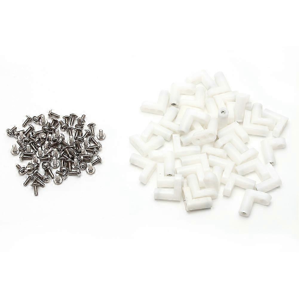 40Pcs Plastic L PCB Feet With Mounting Fixed Screw For Arcade Jamma Game Slot Circuit Board Encoder Bracket Supporter