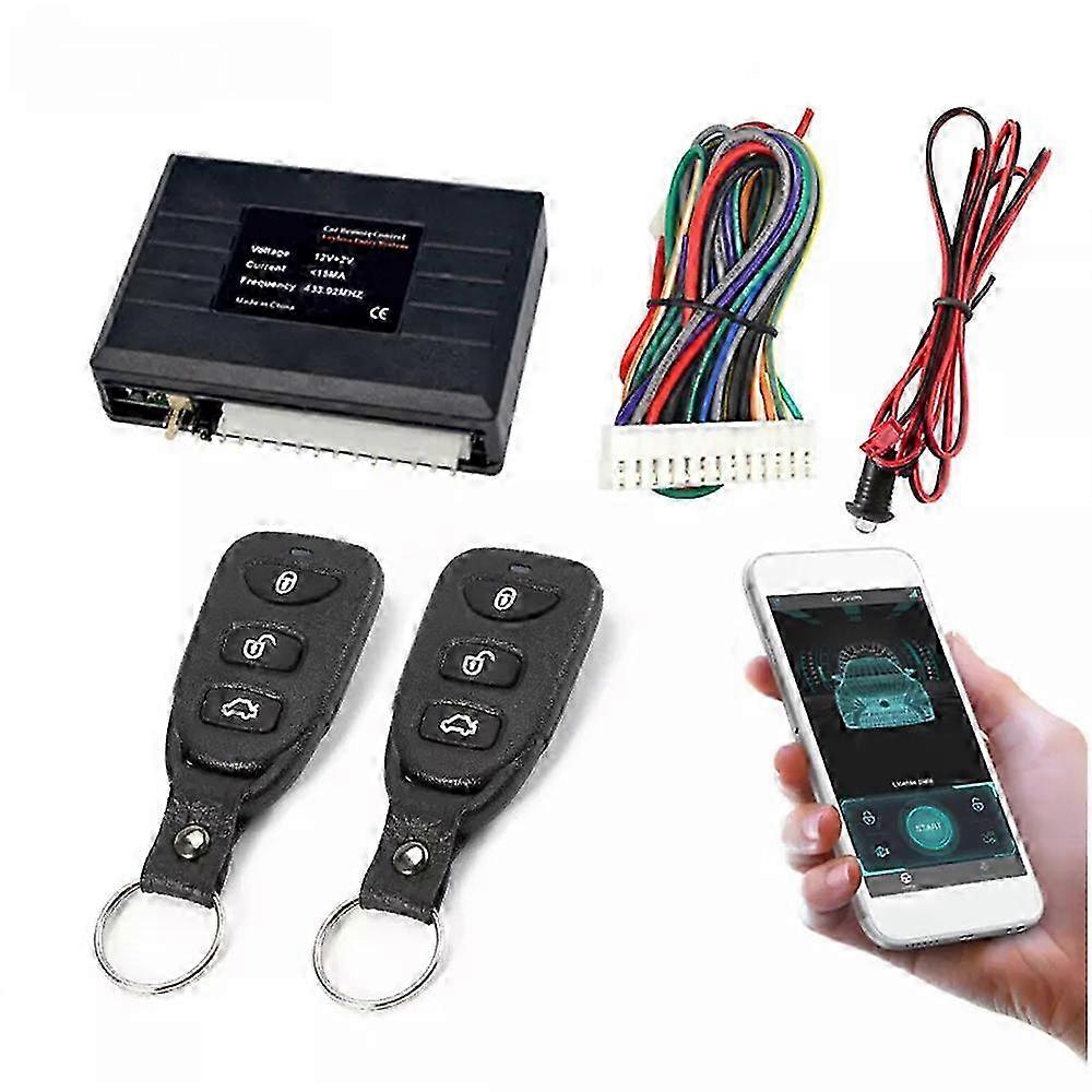 Car Alarm Systems Remote Central Kit Door Lock Keyless APP With Remote Control