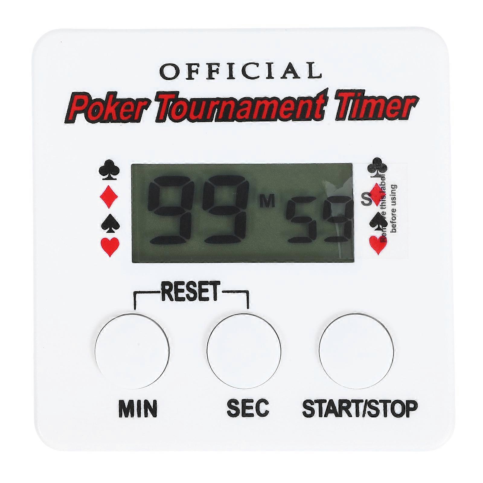Durable White Plastic Party Timer Digital Countdown Timer for Time Reminding Lightweight Compact Design