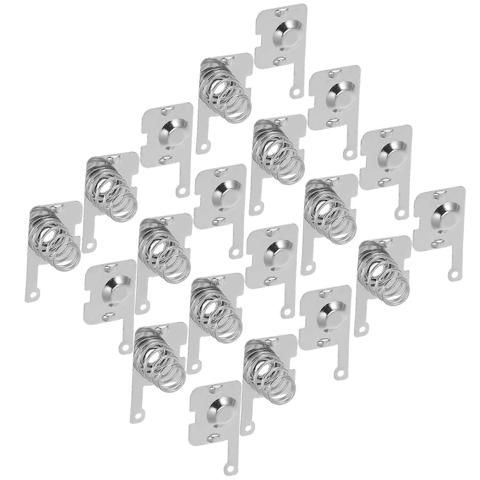 Battery Spring Electrical Contacts For Battery Holders Zinc Plating Silver Durable Connection 10Pcs