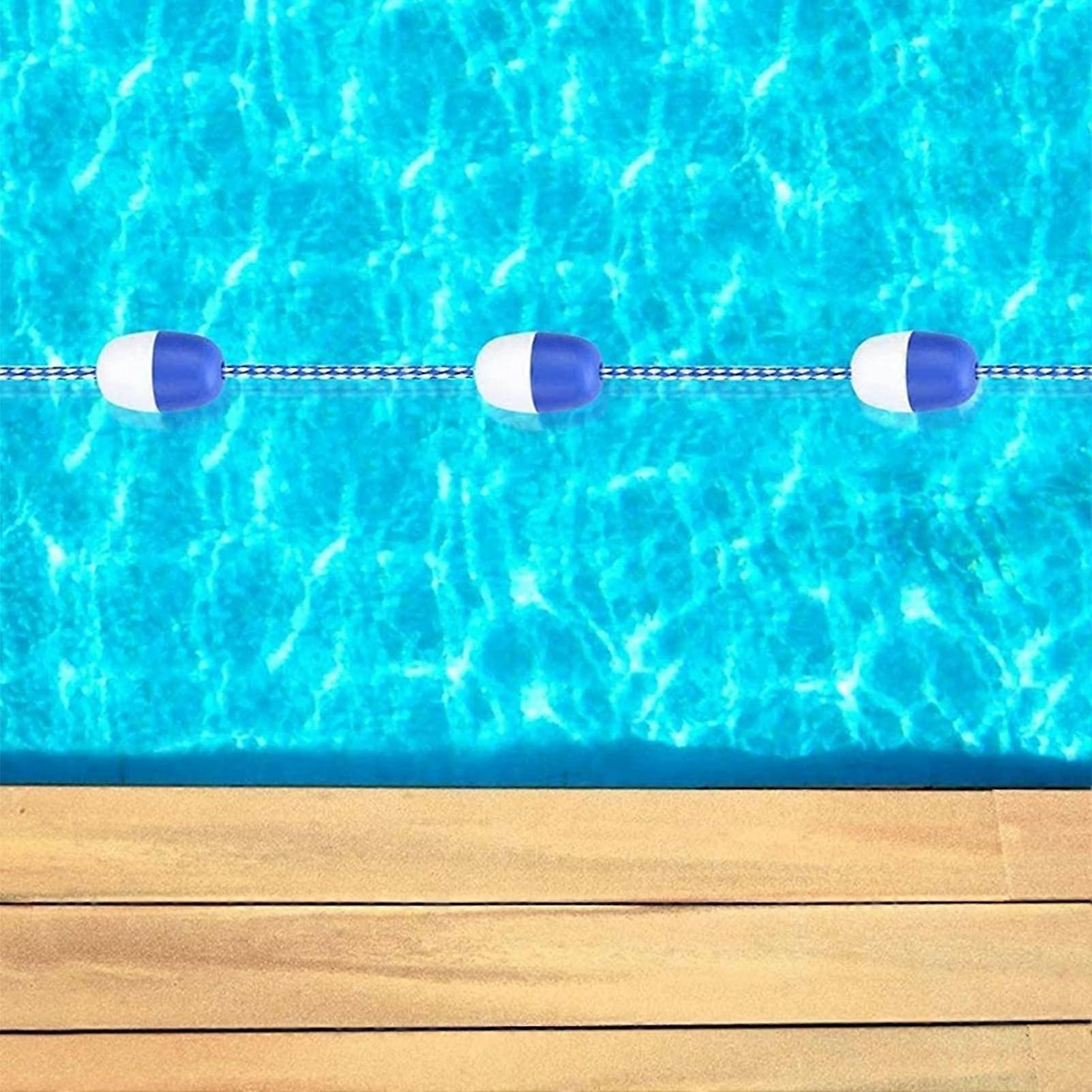 Swimming Pool Safety Rope with ‑Visibility Floats, 29.5ft Durable Pool Divider Rope with Hooks