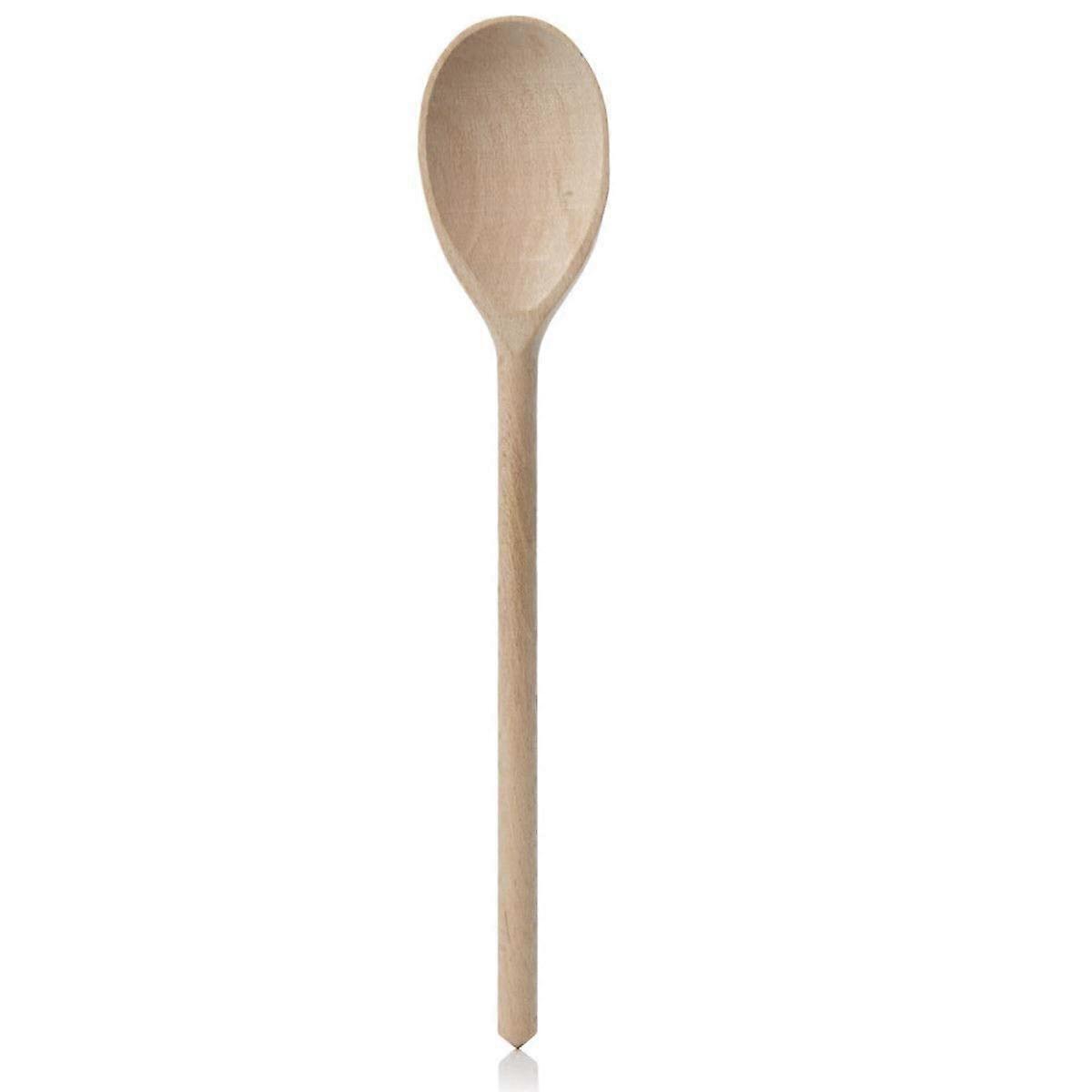 Wooden Cooking Spoons Set of 6 Beechwood 10 Inch Utensils for Mixing and Serving