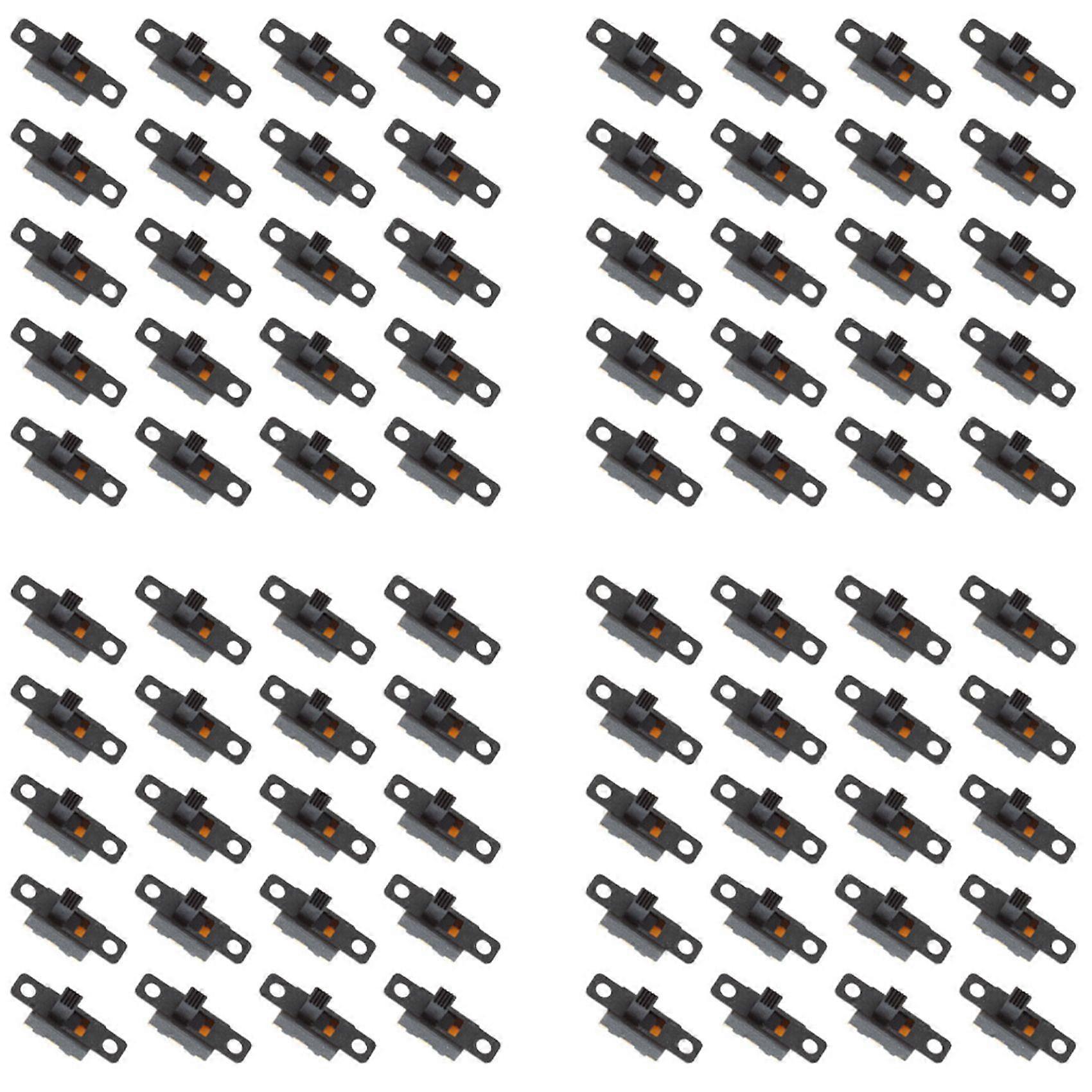 80pcs 5V 0.3 A Mini Size Black SPDT Slide Switch for Small DIY Power Electronic Projects