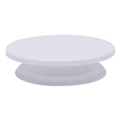 Large Cake Turntable with Smooth 360° Rotation, 10.8' Surface, Durable White Decorating Stand