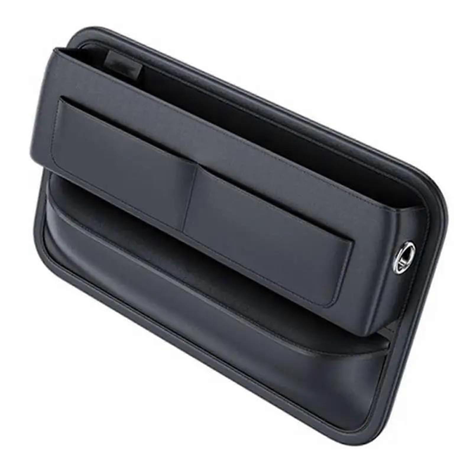 Leather Car Seat Gap Filler Organizer Prevents Item Loss with Secure Fit for Keys and Phone