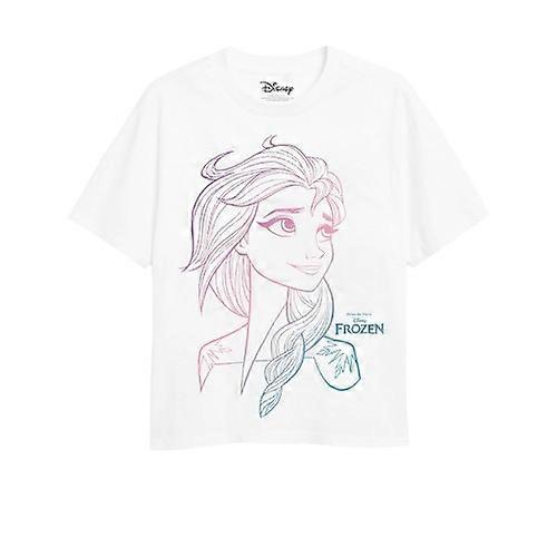 Frozen Girls Elsa Gradient Sketch T-Shirt