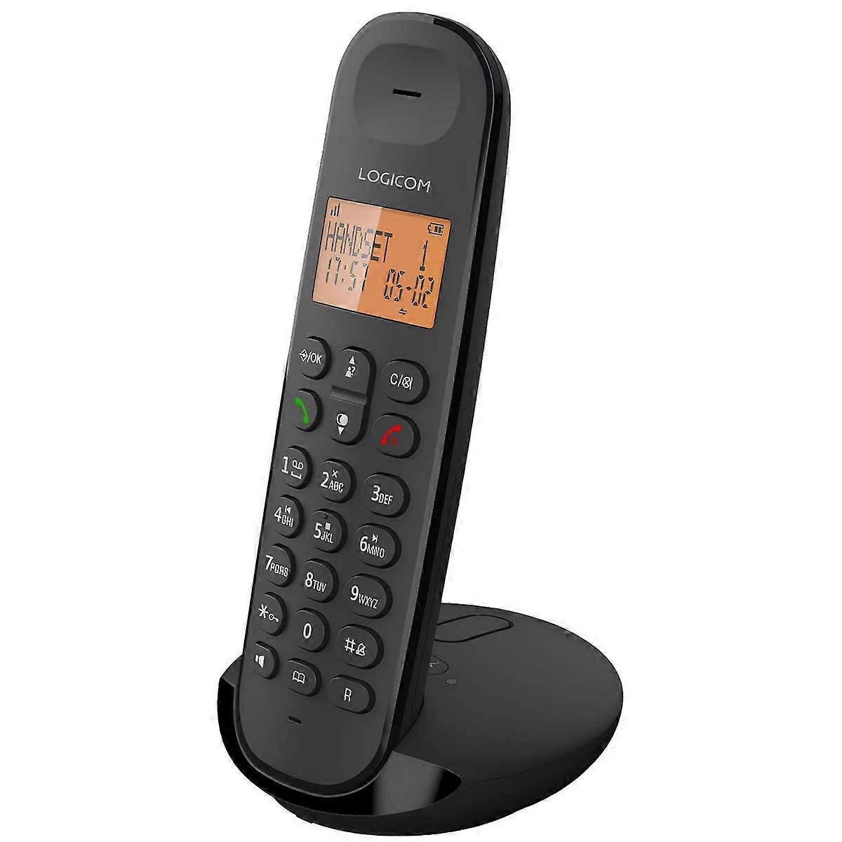 ILOA 155 Hands-Free Cordless Telephone with Screen, 300m Range, Black