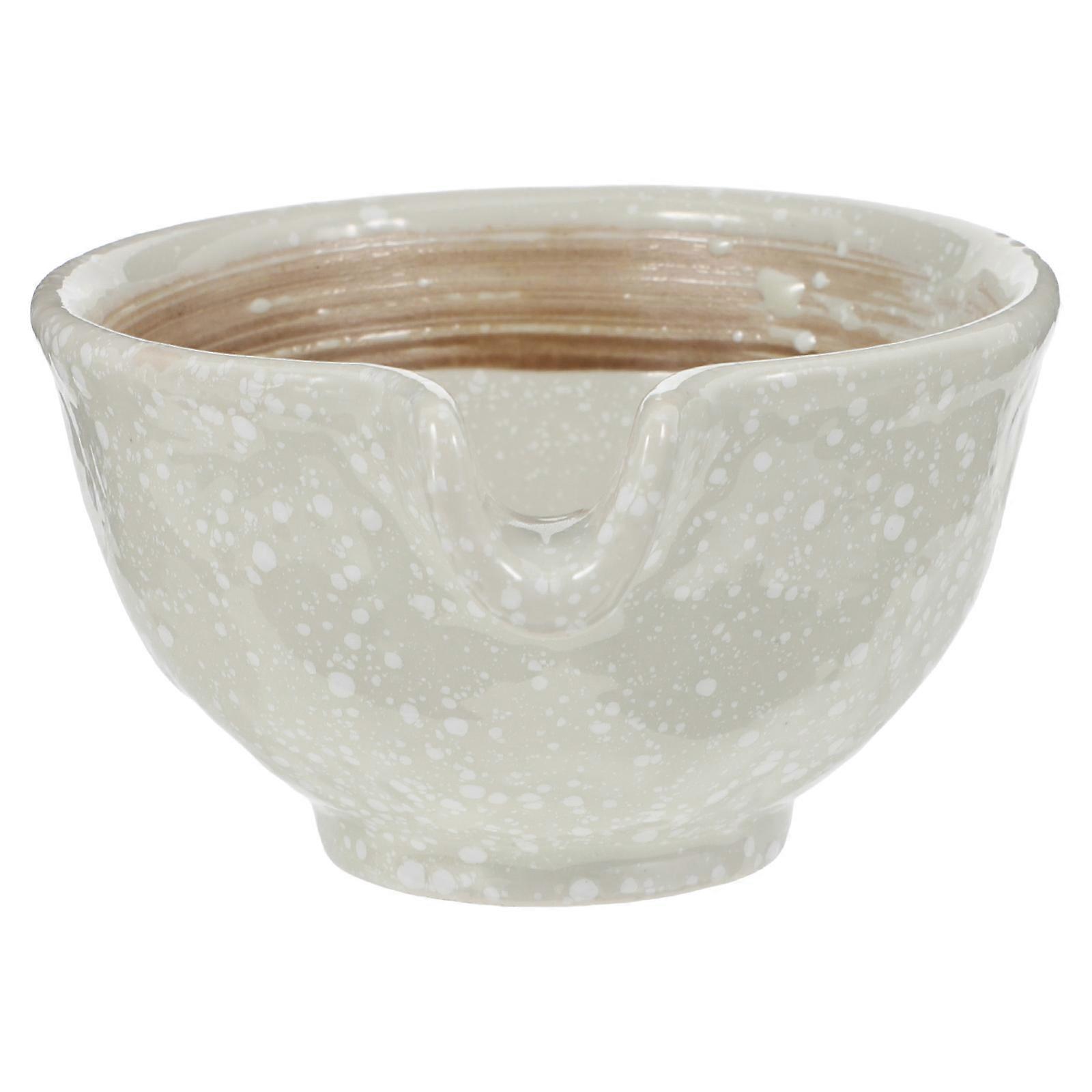 Ceramic Sauce Dish for Serving with Spout Design White Small Bowl