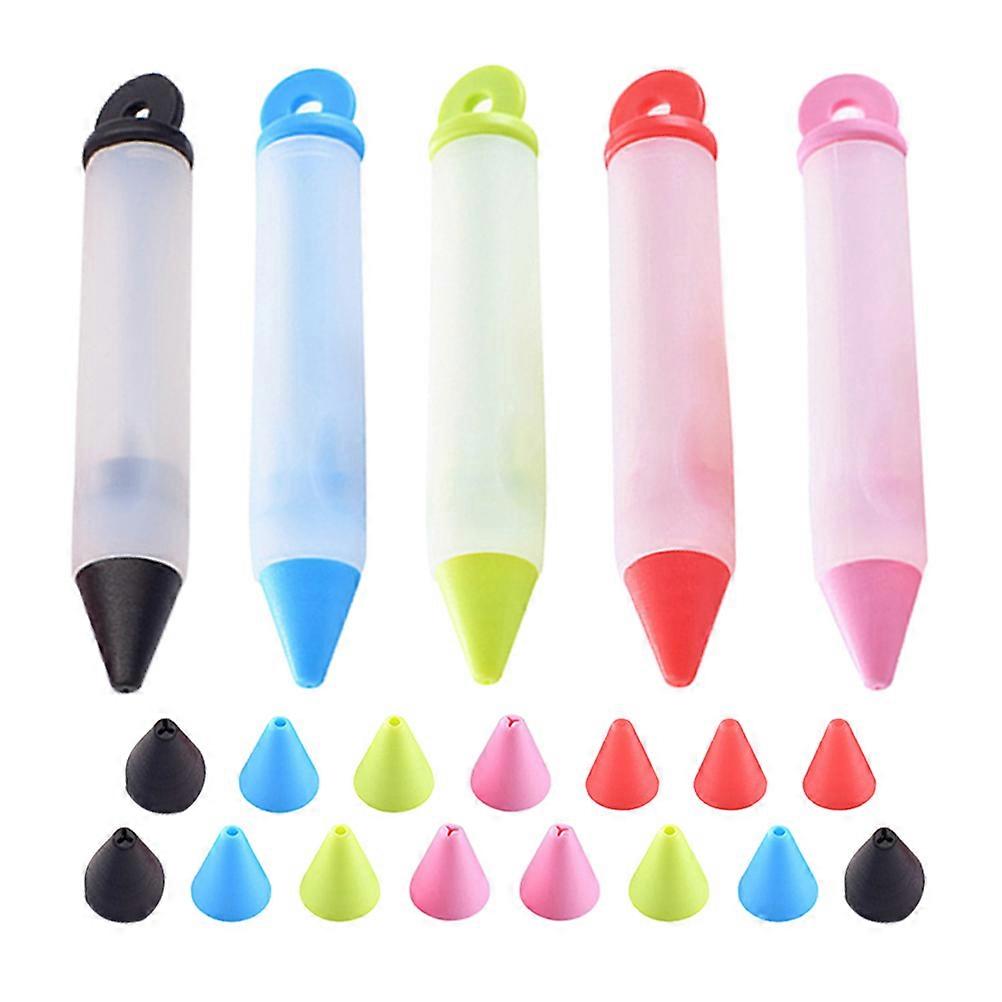 Chocolate Pen Silicone Cake Decorating Tool for Baking 5Pcs Set