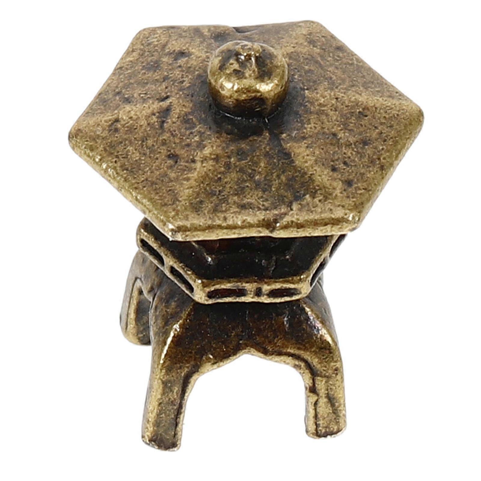 Mini Pavilion Statue with Copper Material for Decor Garden Decoration