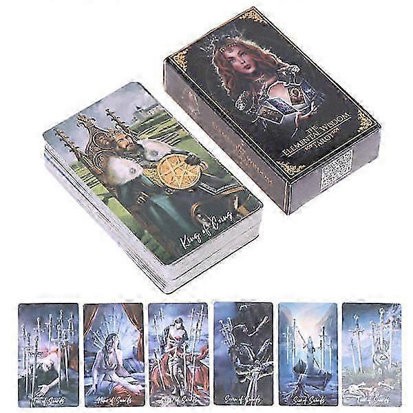 Element Wisdom Tarot Cards Prophecy Divination Deck Party Multicolor one size