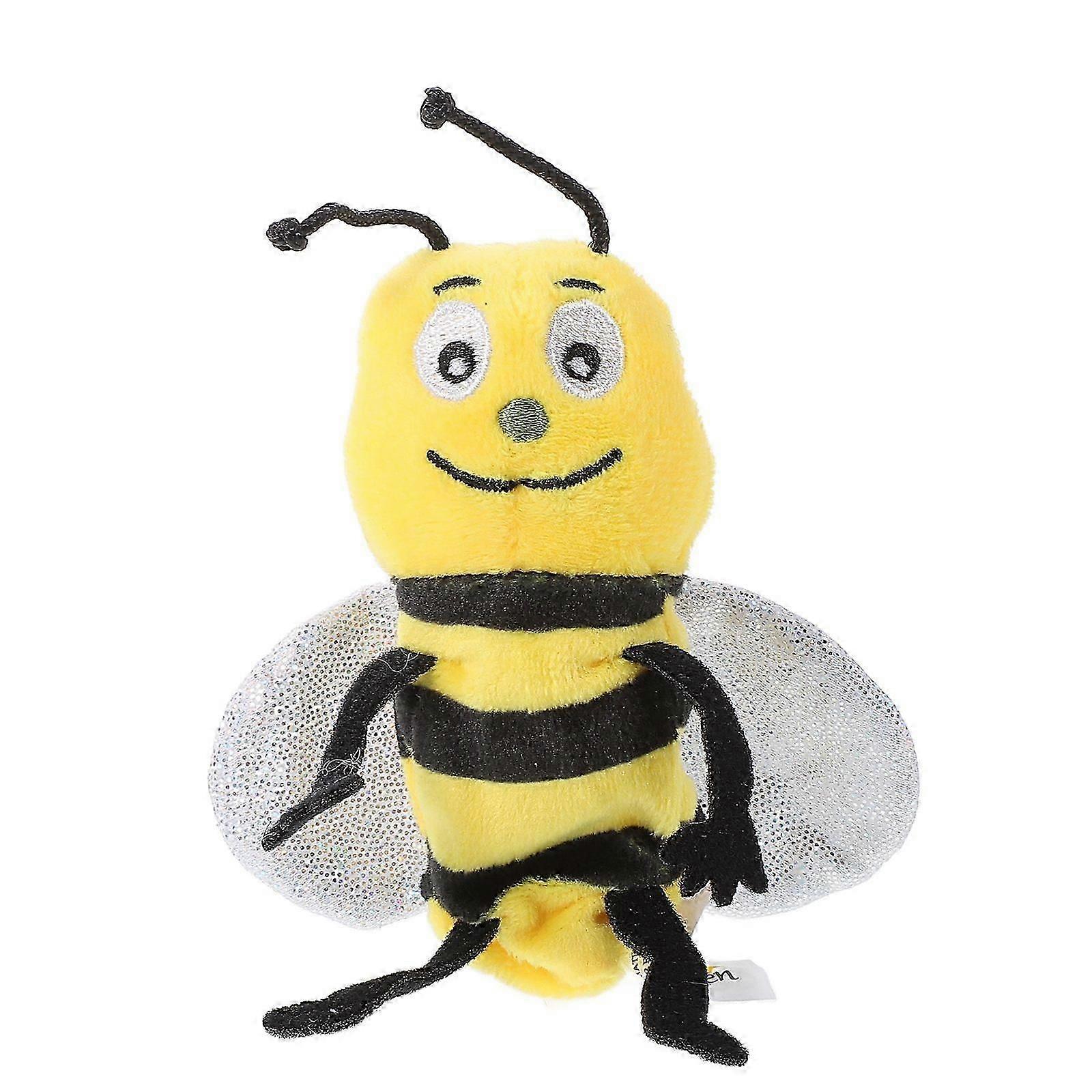 Honeybee Plush Hand Puppet Soft Bee Puppet Stuffed Animal Hand Puppet Toy for Puppet Show Games and Puppet Theater Show for Kids and Toddlers Educatio
