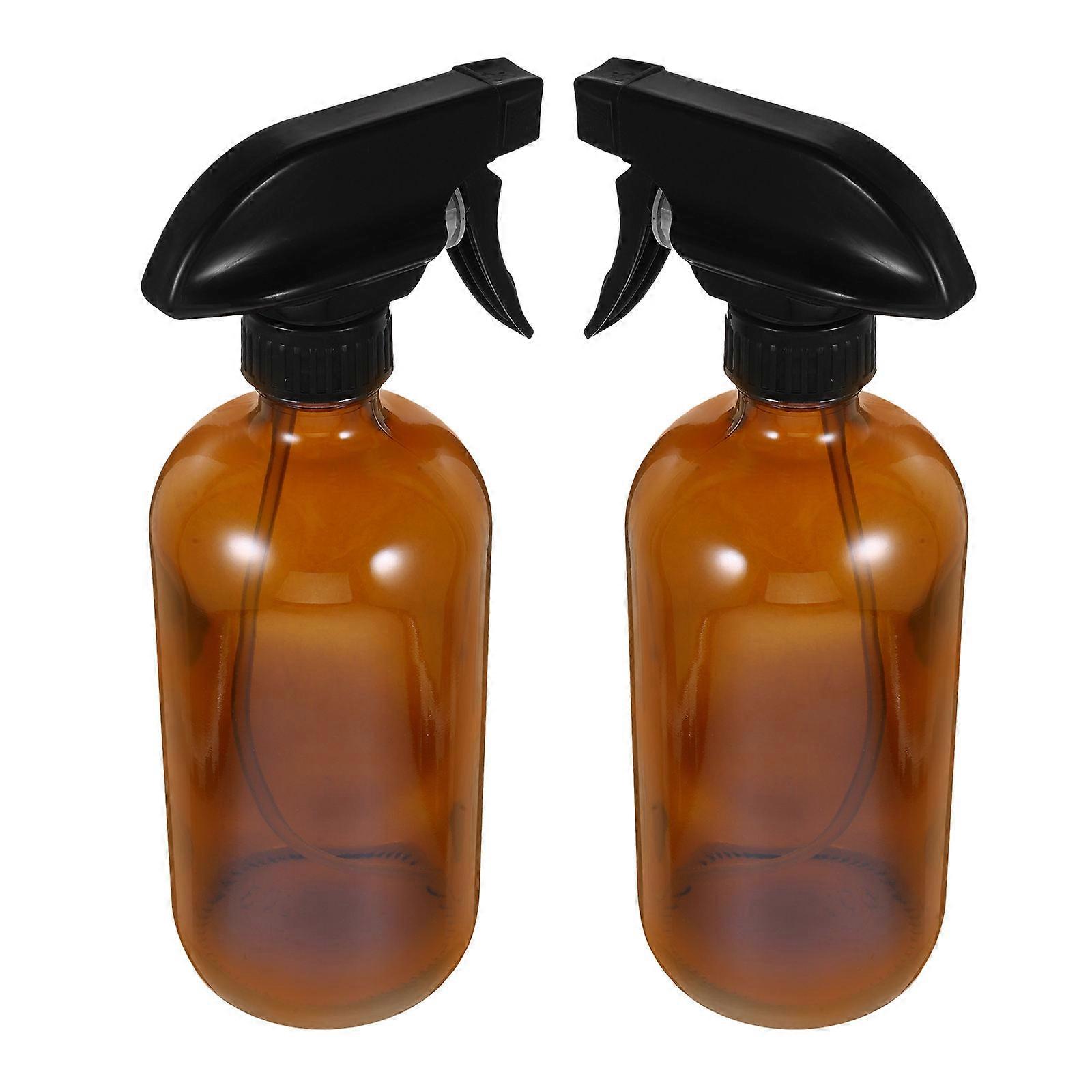 Spray Bottle Multipurpose Spray Bottle for Cleaning 2Pcs with Light Brown Glass