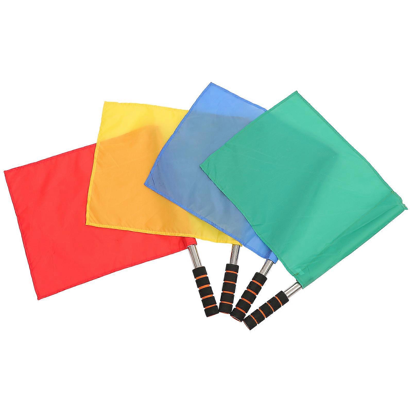 Warning Signal Flags 8 Pcs Rectangular For Horse Training Sports Linesman With High-Visibility Design And Functionality