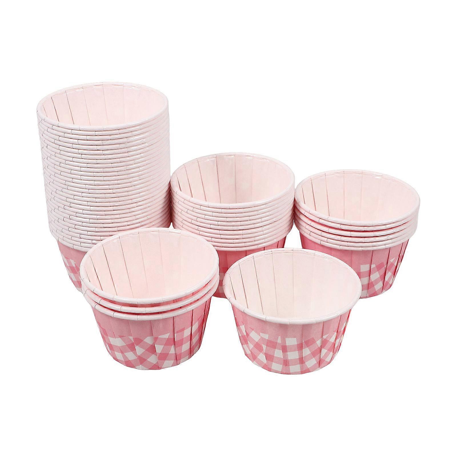 Pink Muffin Baking Cups Paper Wrappers for Storage Use 50Pcs