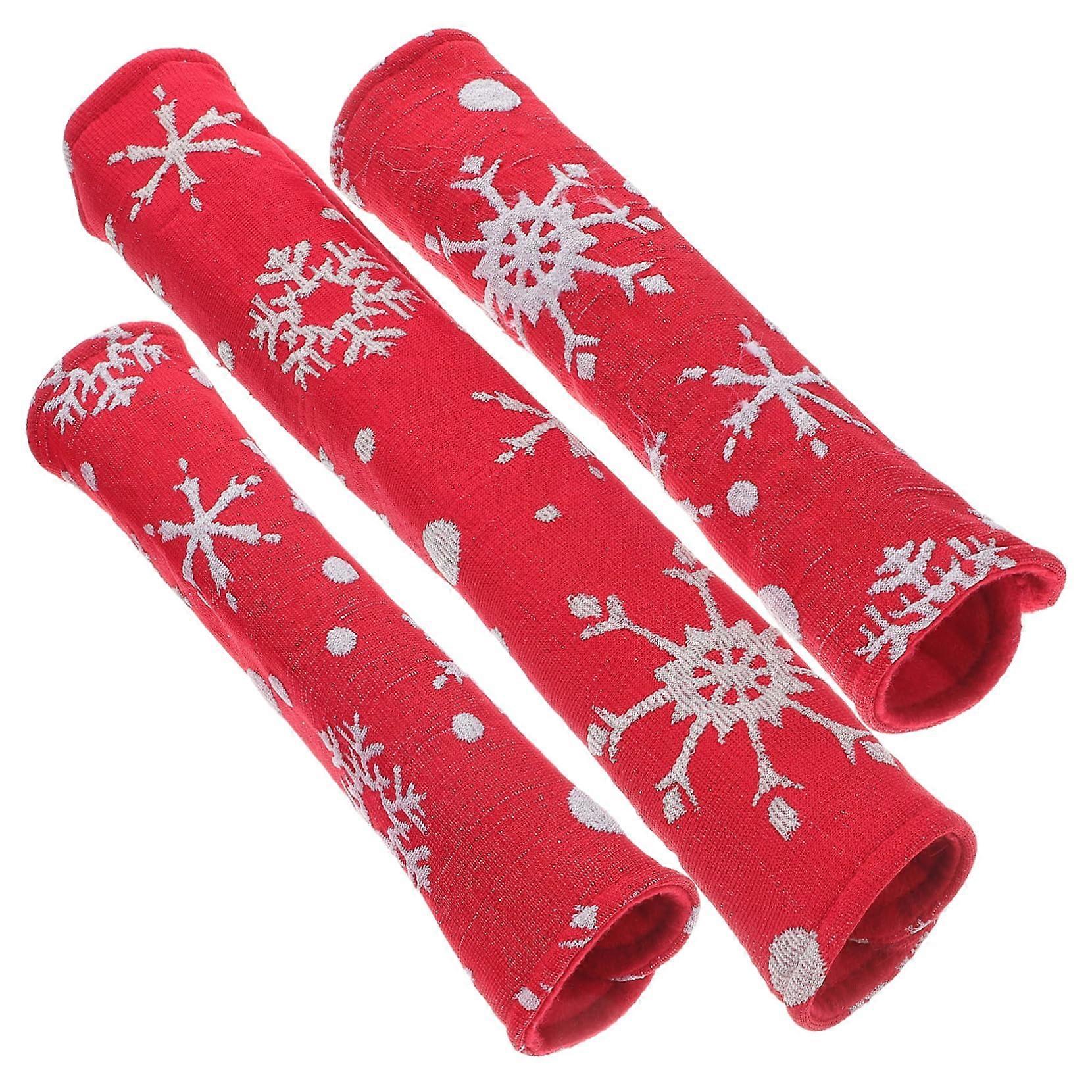 Snowflake Refrigerator Handle Cover Set Keeps Handles Clean for Fridge Oven Microwave Durable Fabric