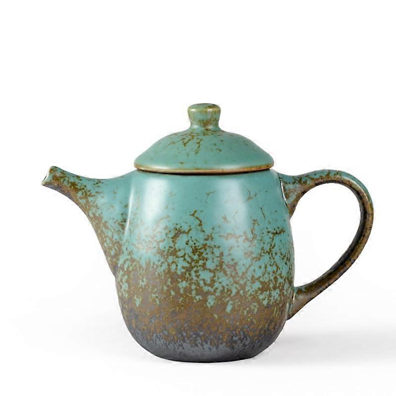 Large Capacity Ceramic Teapot with Ergonomic Side Handle for Kung Fu Tea and Loose Leaf Brewing