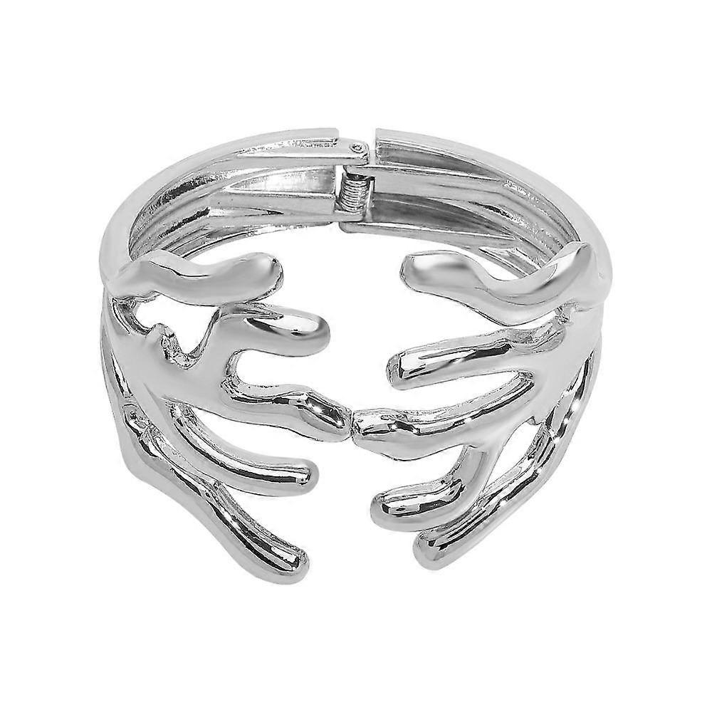 Hyperbole Branch Cuff Bangles Metal Exaggerated Bracelet Unique Wide Irregular Open Bangle  Gift