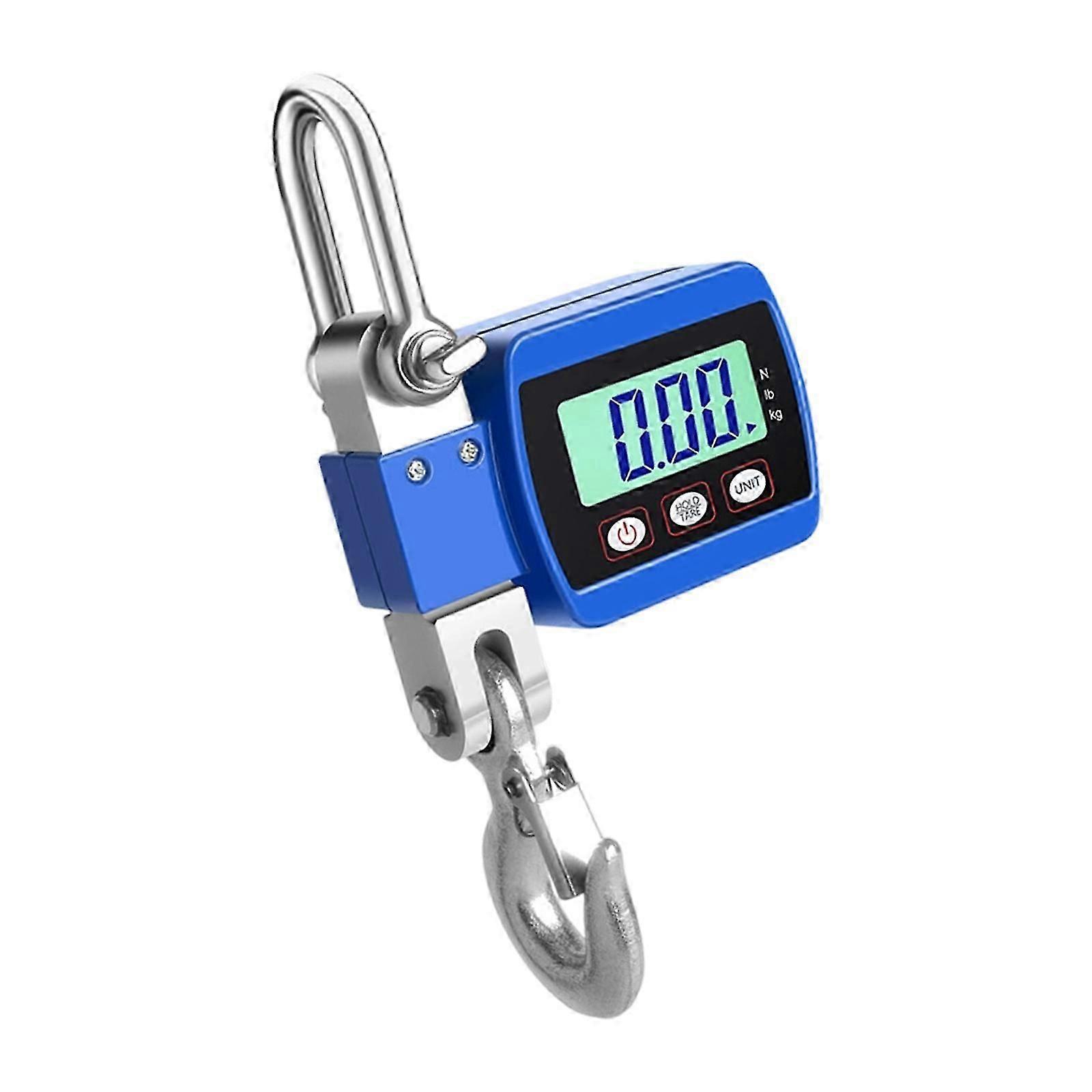 Digital Hanging Scale with LCD Display, Industrial Commercial Hook Scale, White