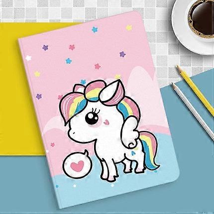 Capa elegante para iPad de 23,4 polegadas com unicórnio fofo e desenho animado.