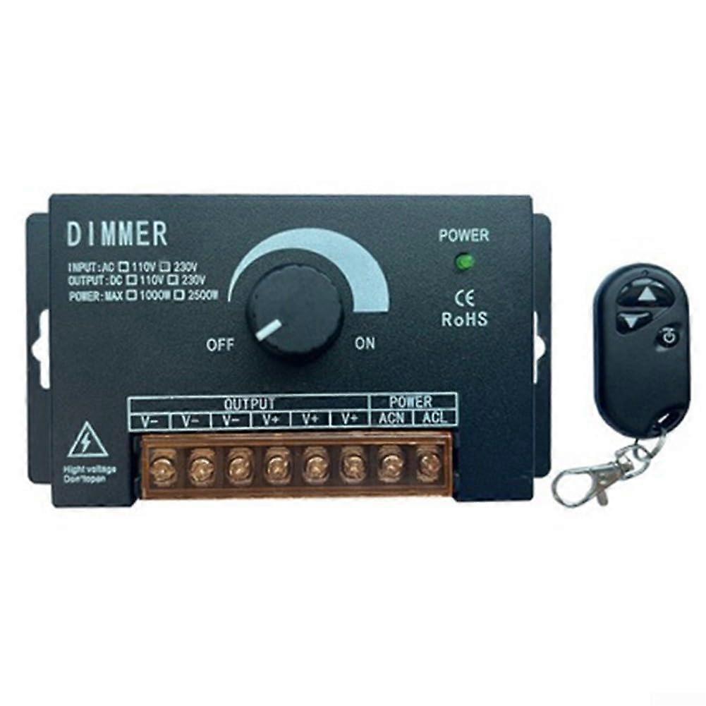 LED Dimmer Switch 220V for Single Color Strip Lights, Smooth Brightness Control with Knob