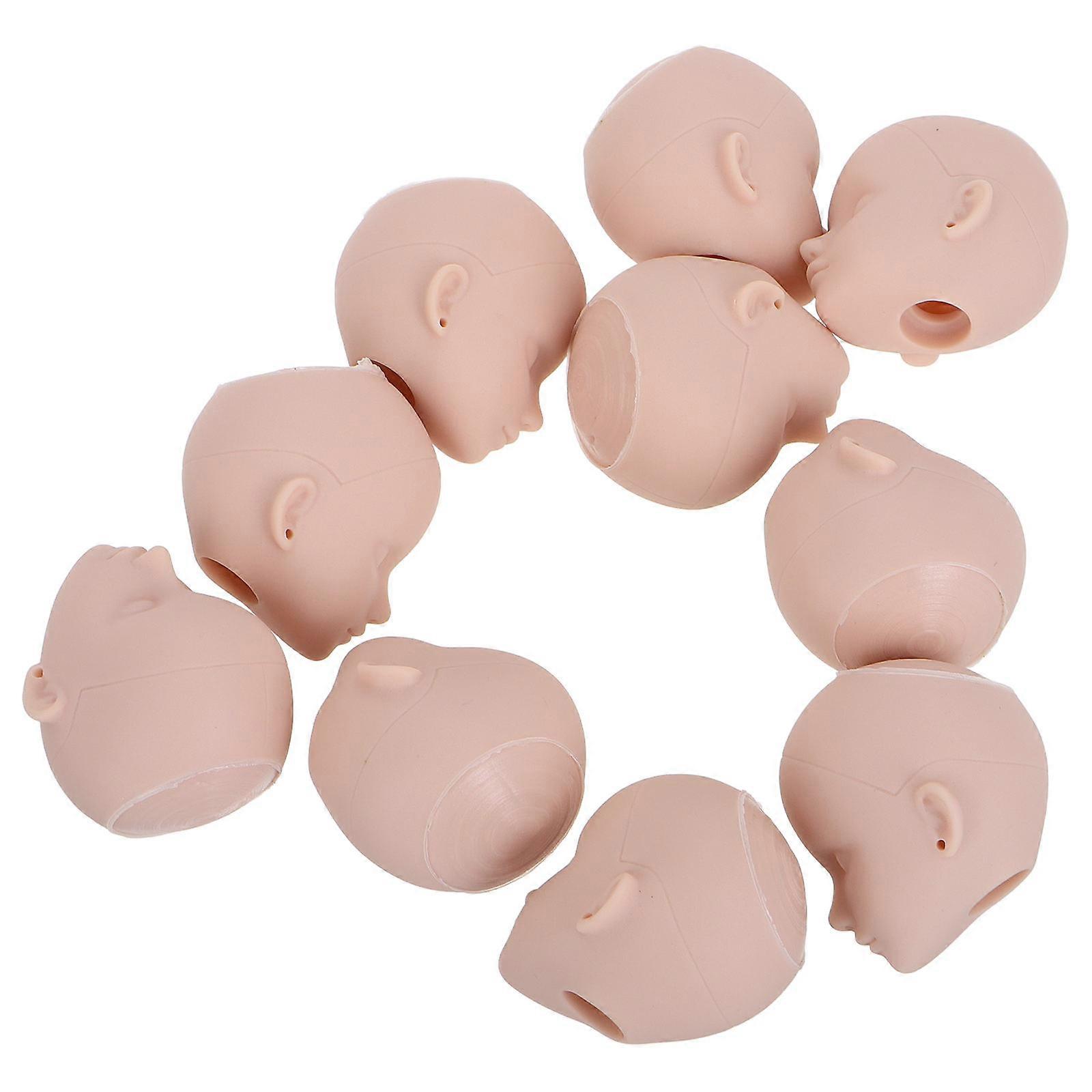Practice Makeup Plastic Doll Heads for Doll Making with 10Pcs in