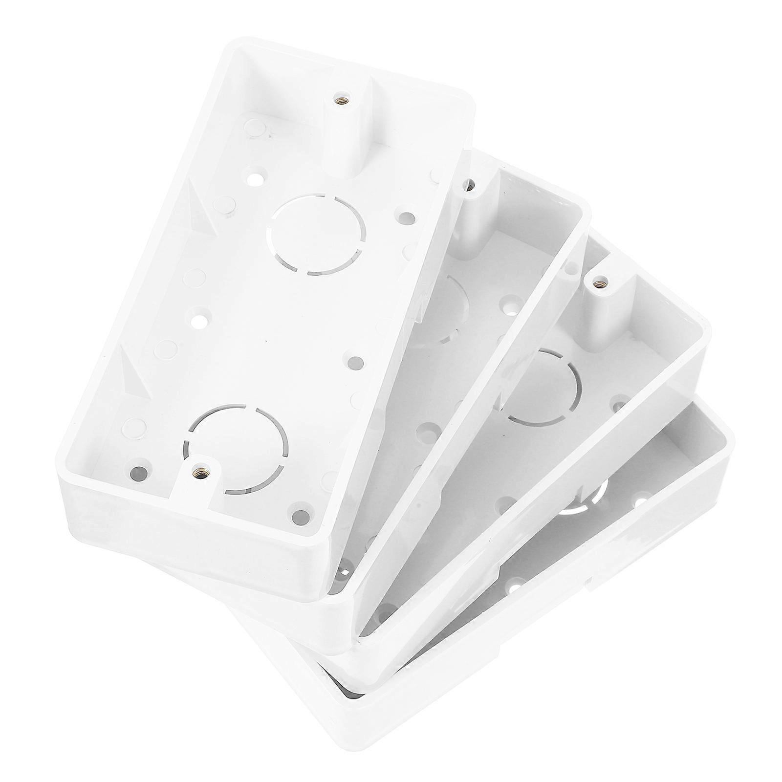 Wall Socket Plastic Box for Connecting 4Pcs Surface Mount Electrical Junction