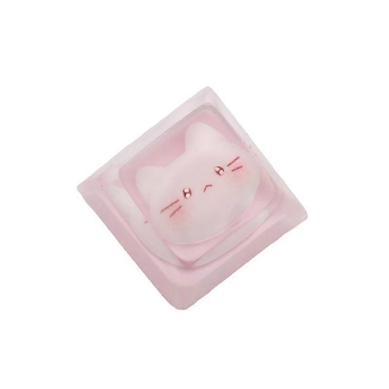 Décoration de clavier translucide 1 pièce Touche de clavier mécanique à axe croisé avec un chat mignon de dessin animé