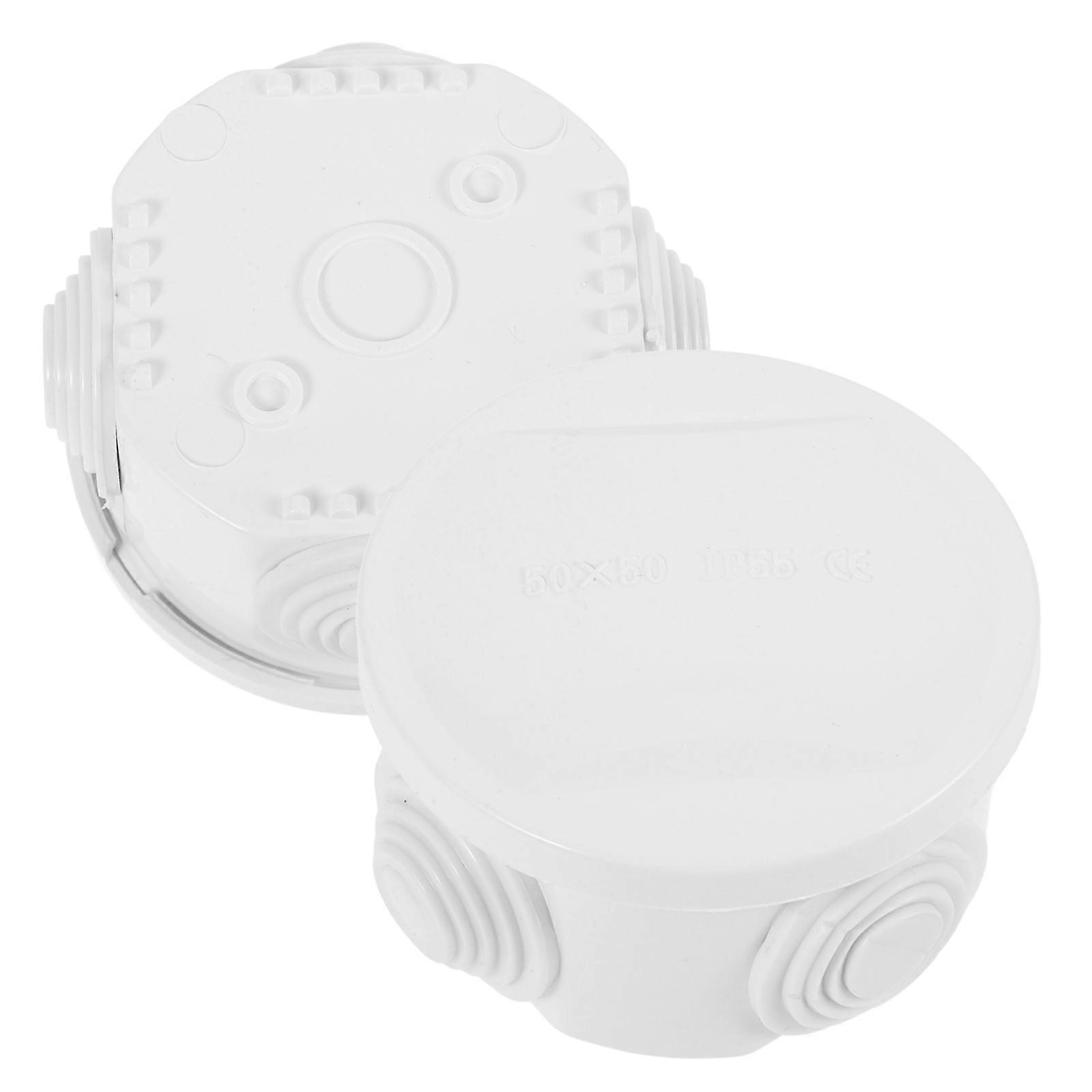 ABS Outdoor Junction Box Waterproof Electrical Box for Home 2Pcs