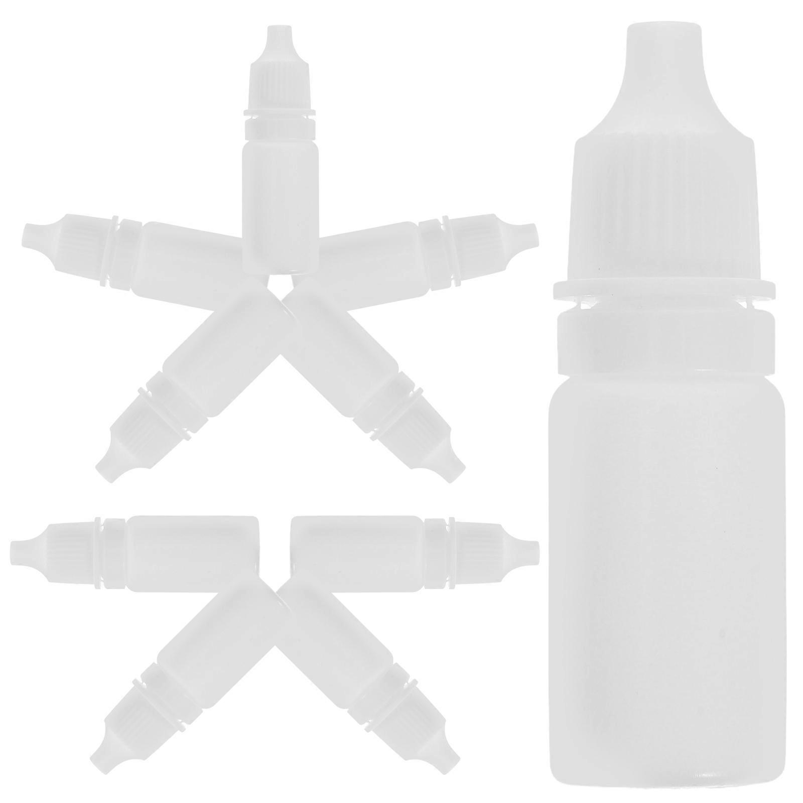 Portable White Dropper Bottle for Eye Drops Storage 10Pcs Set