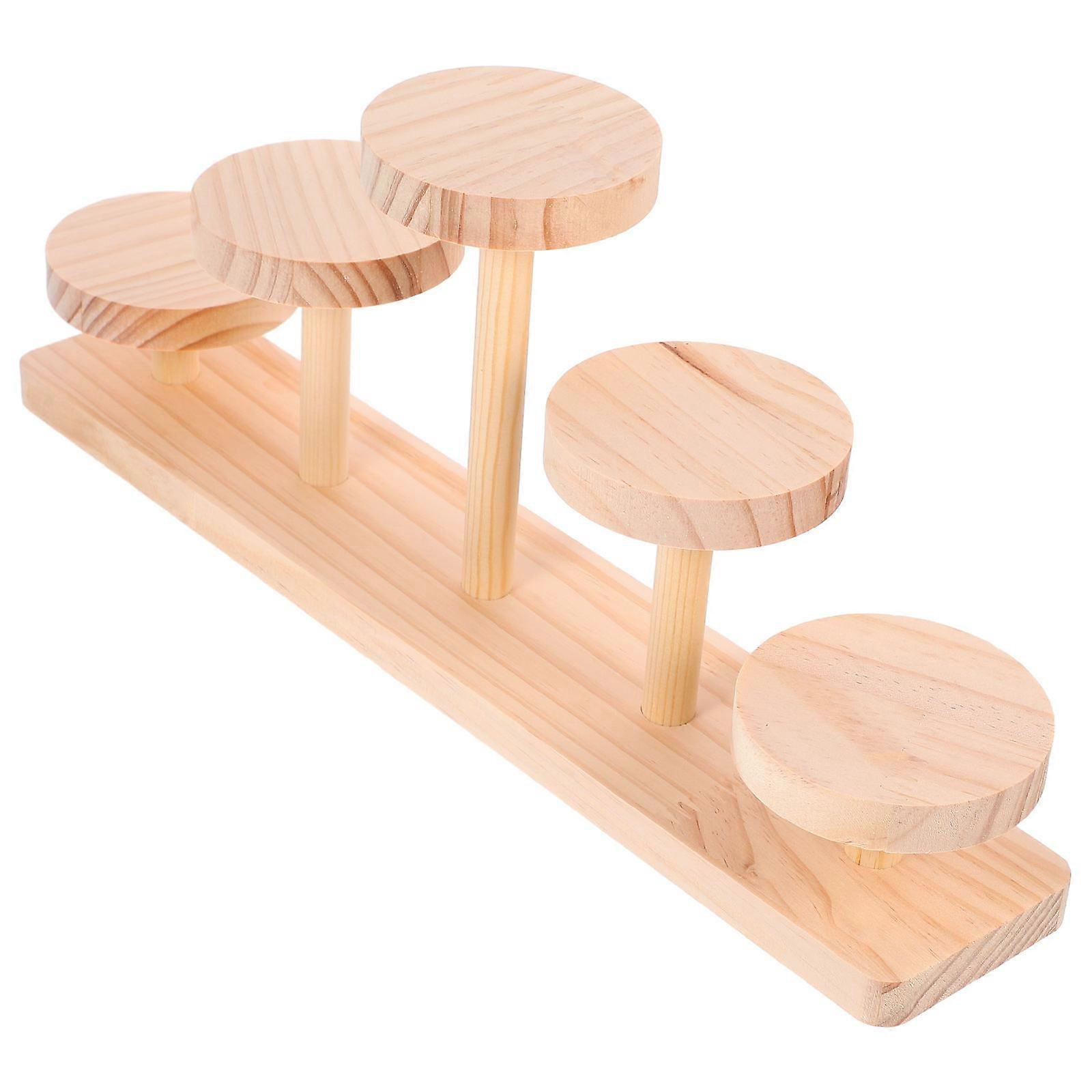 Wooden Model Display Stand Holder Multi-Layered Rustic Showcase Base Home Use 1Pack