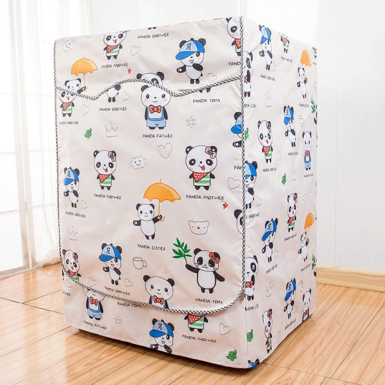 Waterproof FrontLoading Washing Machine Cover Dustproof Oxford Cloth Panda Design
