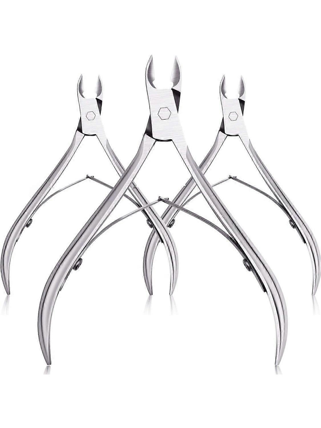 Pince à cuticules 1/3 en acier inoxydable avec lame pointue, outil de pédicure et manucure