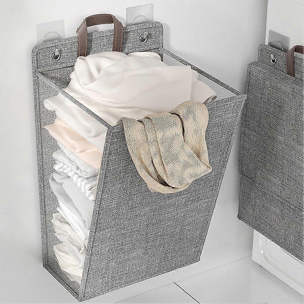 Foldable Laundry Basket with Handles Waterproof SpaceSaving Hamper for Home and Apartment Grey