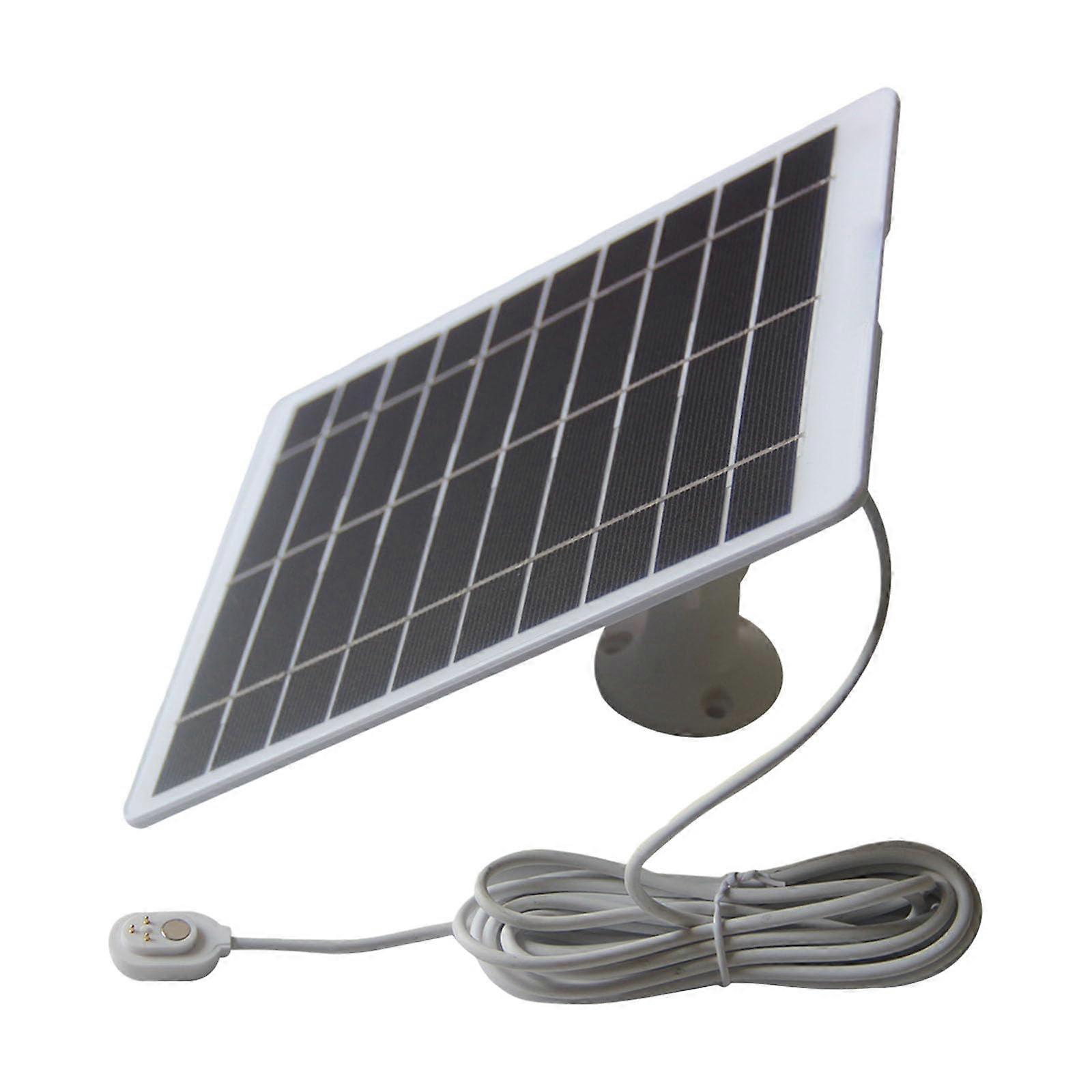 Solar Security Camera Power Supply with Weatherproof 5W Panel for Outdoor CCTV and Broad Compatibility