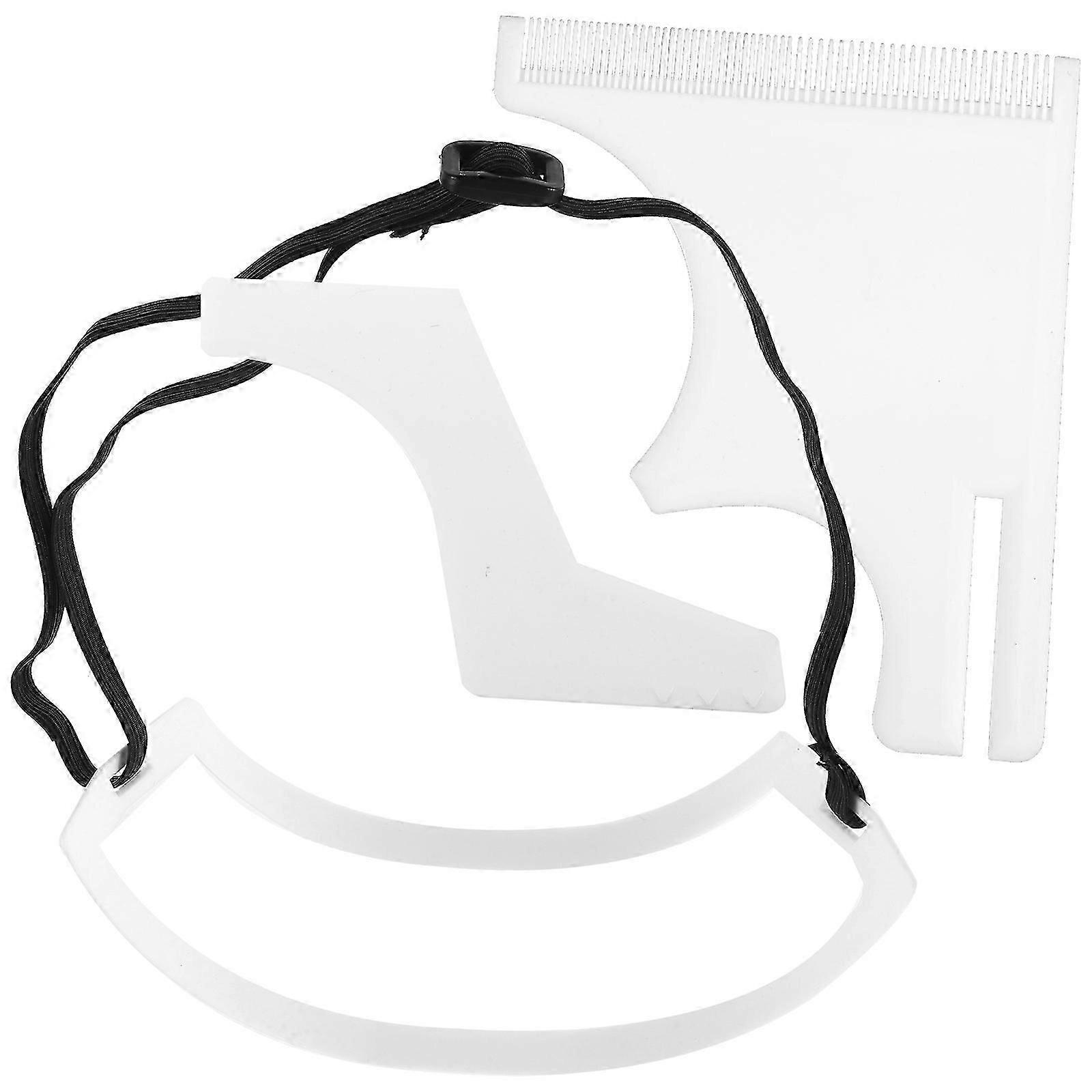 Hairline Guide Shaping Tool for Beard Shaping White Plastic 4Sets