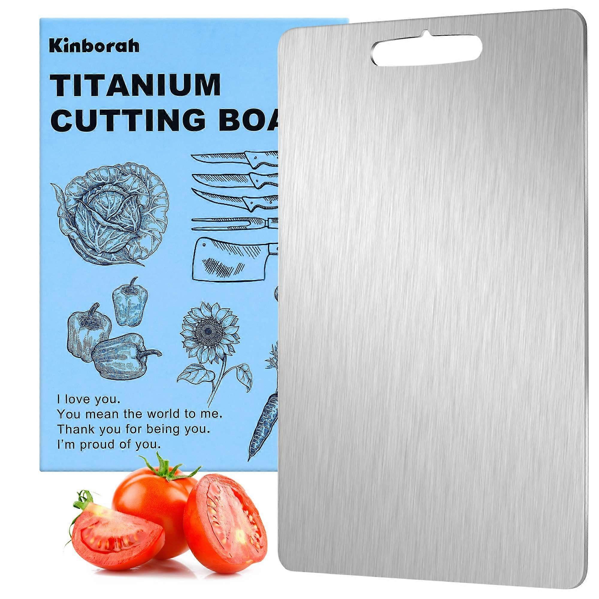 Titanium Cutting Board 18x12 Inch DoubleSided CrackResistant Dishwasher Safe for Kitchen and Camping