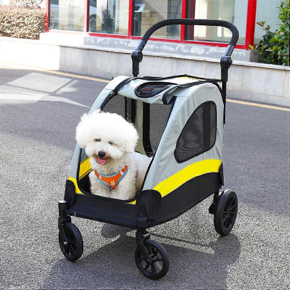 Dog Stroller Foldable Pet Travel Cart M Size Dog Strollers
