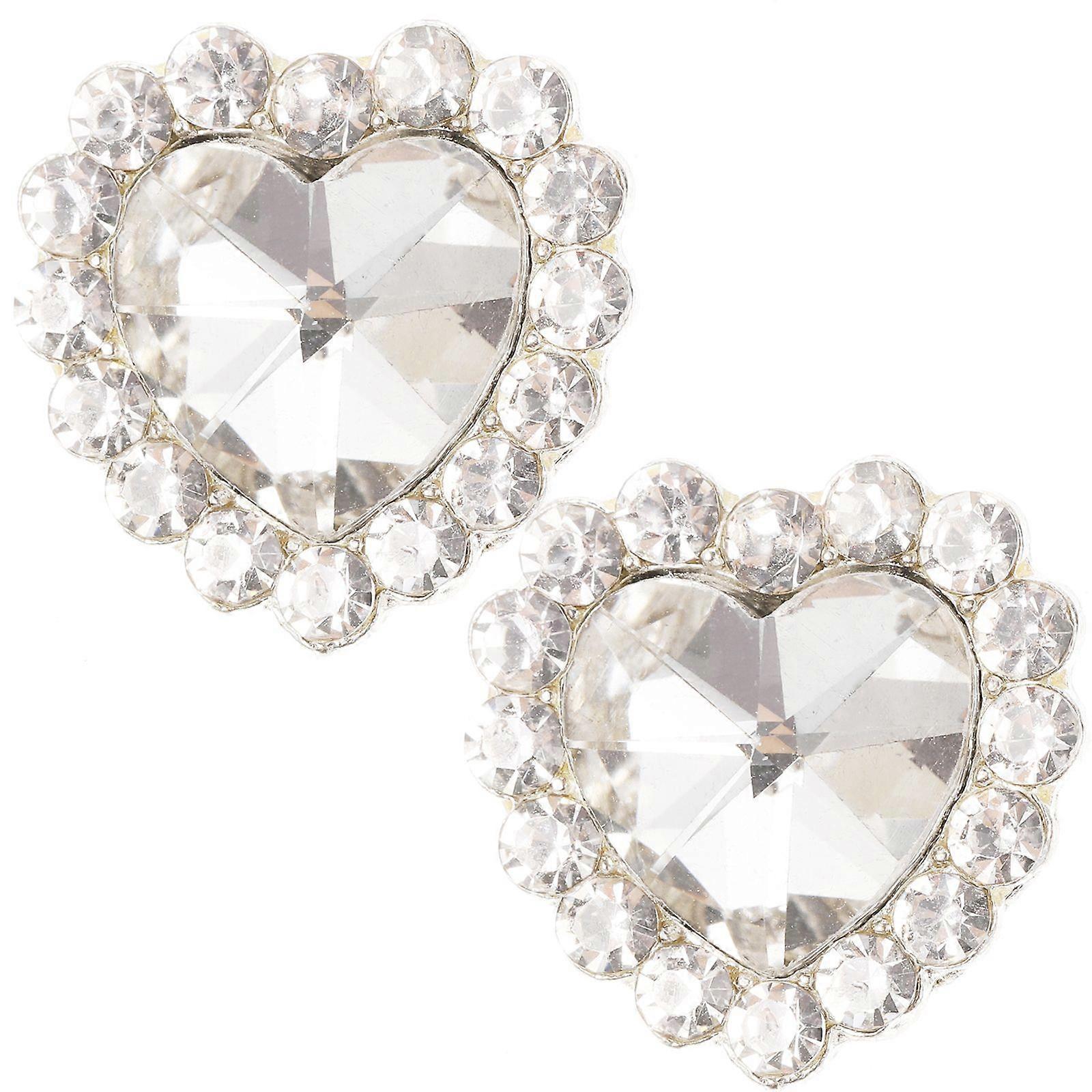 2Pcs Heart Shape Buttons Sewing Buttons Crafts Making Replaceable Buttons for Dress