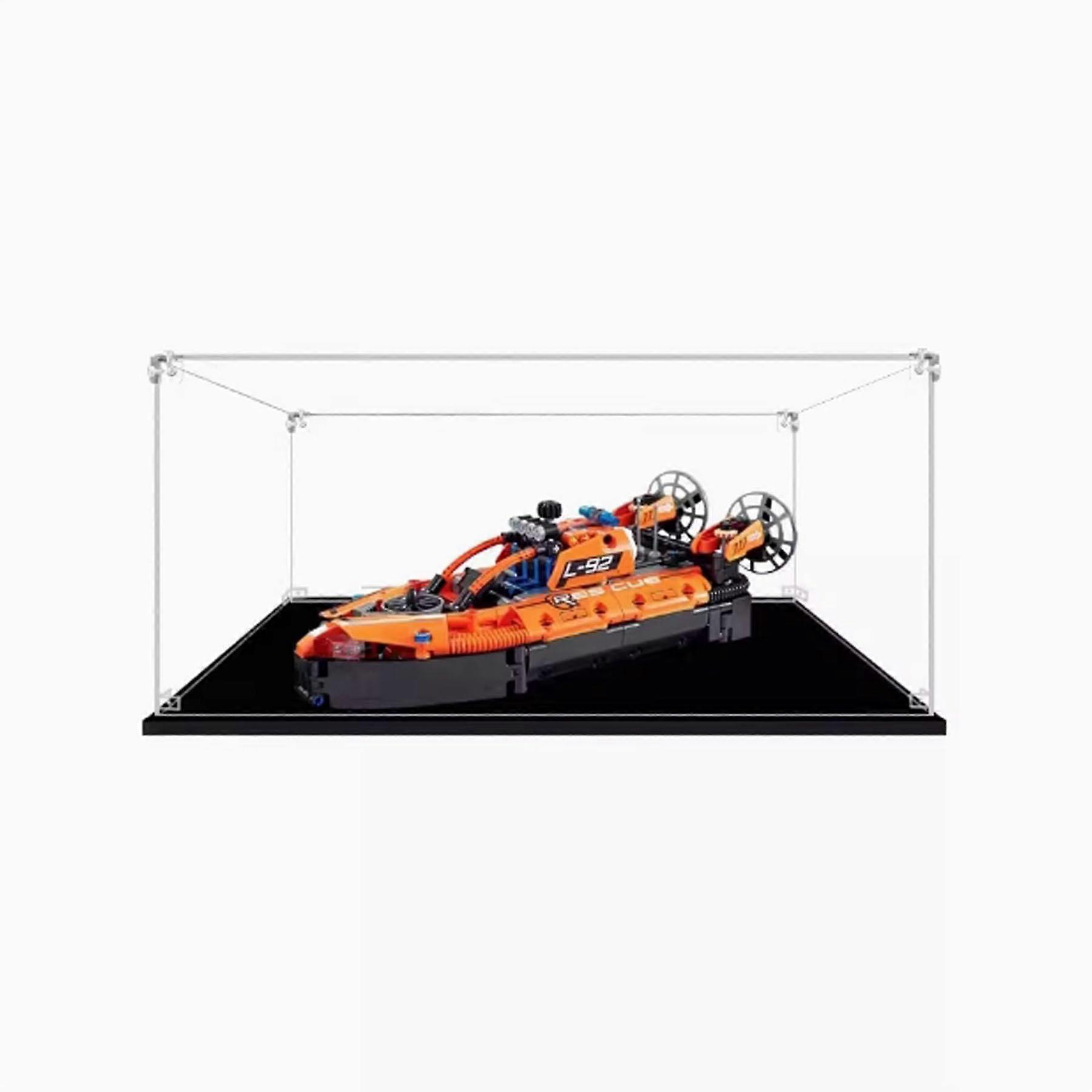 Acrylic Display Case for  42120 Rescue Hovercraft with Dustproof Clear View and Easy Assembly