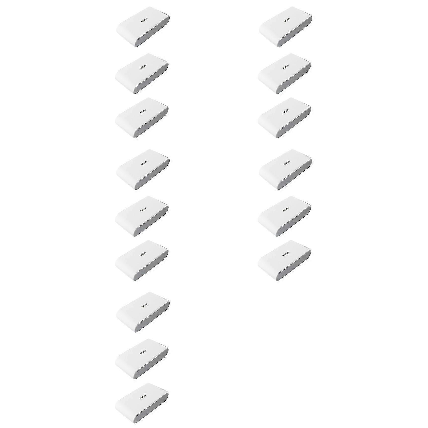 15pcs 433MHz Wireless Vibration Glass Break Detector, Adjustable Sensitivity, Compatible with Alarm Systems White