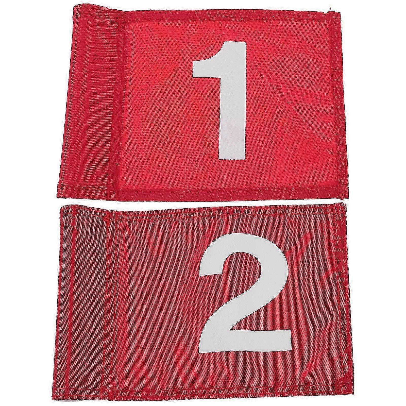 Mini Golf Flag Polyester Training Flags for Golfers - 2Pcs Outdoor Practice Aid for Golf Training