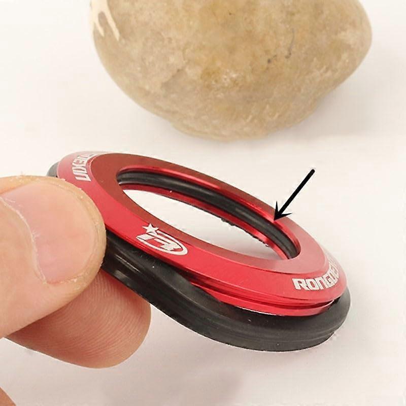 Red CNC Aluminum Bicycle Headset  Cover 44mm Upper Cap with Precise Machining for Flat Conversion